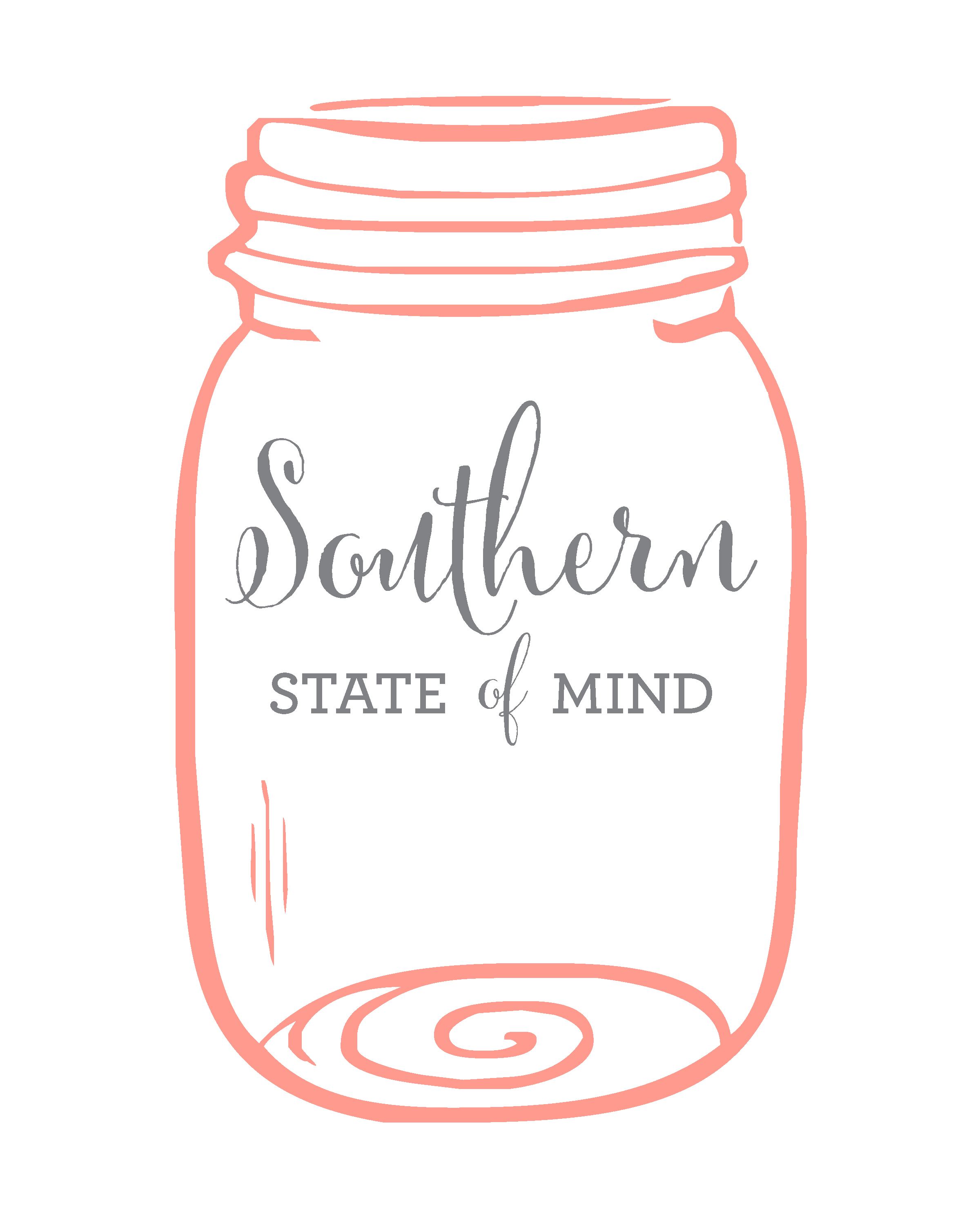 Southern State of Mind Mason Jar Free Printable Hip & Simple