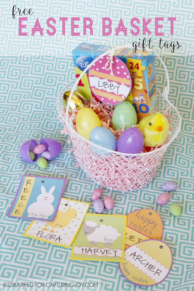 Free Easter Basket Gift Tag Printables - @hipandsimple