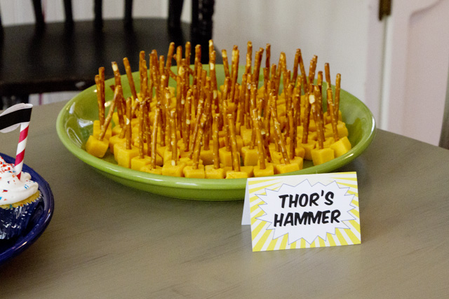 Avengers Themed Birthday Party Free Printables - Thors Hammer