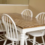 DIY Houndstooth Painted Table Makeover