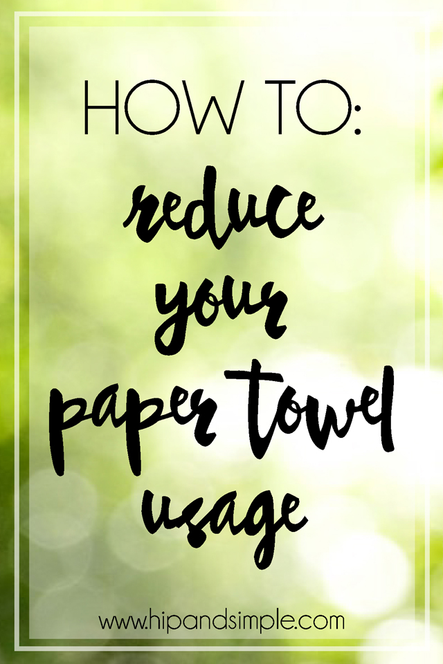 How to Reduce Your Paper Towel Usage