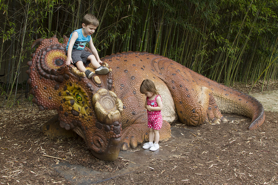 Dino Discovery They're Back - Birmingham, AL Zoo - pachyrhinosaurus kids 3