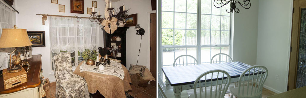 Before and After dining room